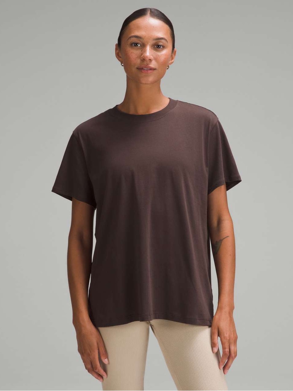 Lululemon espresso brown all yours cotton oversized short sleeve t-shirt
